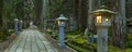 Path through Koyasan Okunoin cemetery, Japan Royalty Free Stock Photo